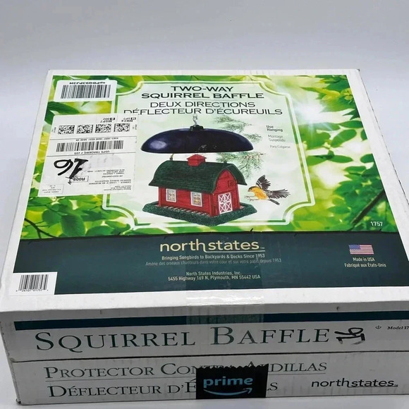 North States TwoWay Squirrel Baffle Protects Bird Feeders Hang or Pole Mount - Picture 5 of 6